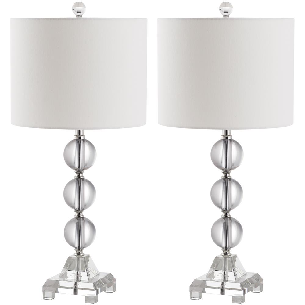 Safavieh LIT4100A FIONA CRYSTAL (SET OF 2) SILVER NECK TABLE LAMP